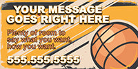 Basketball 4 x 8 Vinyl Banner- Vintage [VB-BK-VN-48]