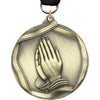 Praying Hands Banner Edge Medal [M2RE-PH]