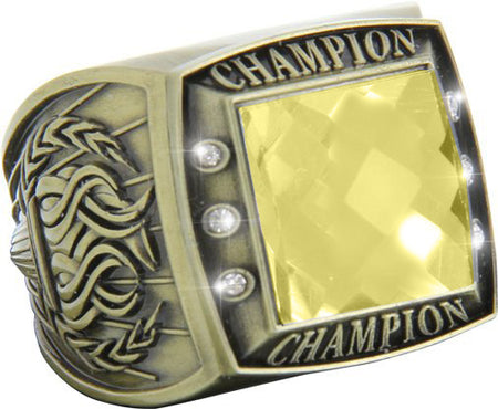 Championship Ring with Yellow Center Stone- Gold [RGSJ-G-CHMP-YLW]