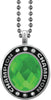 Green Gem Silver Champion Charm [CSOV-CHMP-STN-GRN-S]