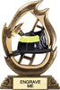 Firefighter Flame Color Resin Trophy [RMFC7-FIRE]