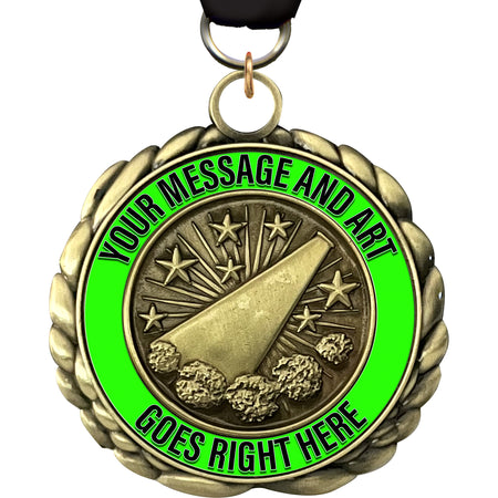 2.5" Custom Cheer Wraparoundz Insert Medal [MXWZ2-CH]