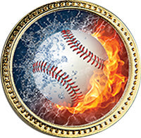 Baseball Round Insert Pin [P78RI-BS2]