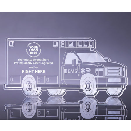 1 inch Thick Ambulance Acrylic Award - 9 inch [A1AMB9-Q]