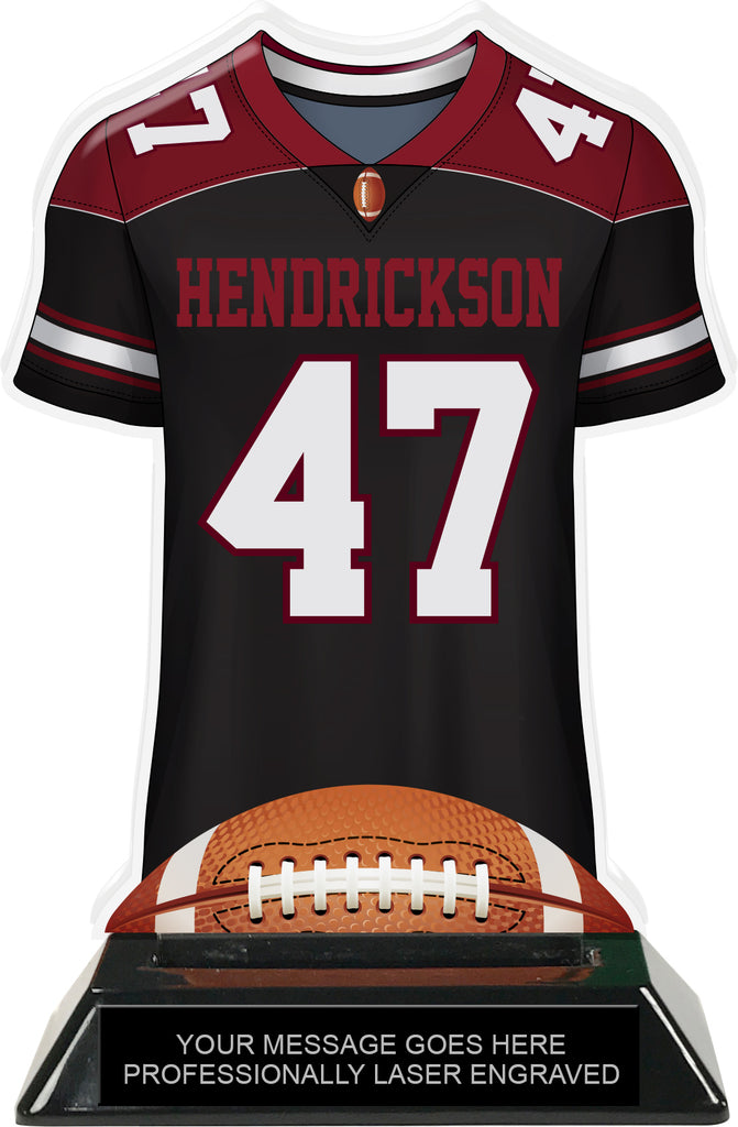 Football Jersey Colorix-T Acrylic Trophy- Maroon [TACR7-JSY-FB-MRN-Q]