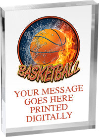 Basketball Vibrix Acrylic Award [ACB57V-BK]