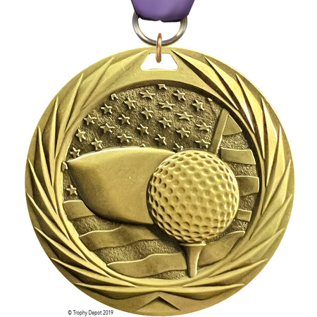 Golf 2.75 inch Blade 3D Diecast Medal [MBD2-GL]