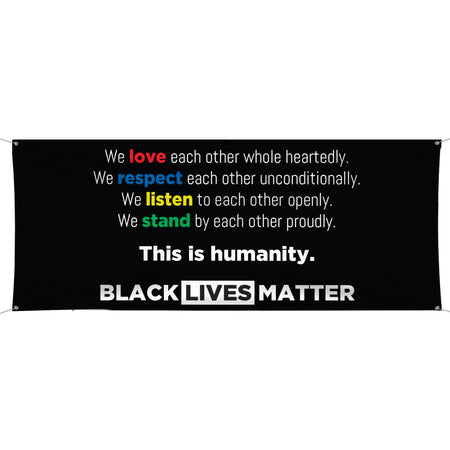 BLACK LIVES MATTER - This is Humanity - Vinyl Banner [VB-POL-BLM-HUMANITY]