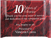 5x7 Red Marbleized Acrylic Crescent Award [AJD57-RED]