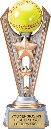 Softball Triple-Star Victory Resin Trophy [RMV8-SB]