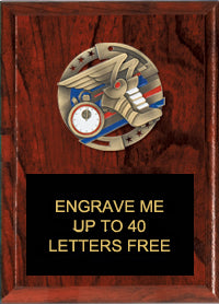 6"x8" Track Dimensional Color Plaque [PEM6-TK]