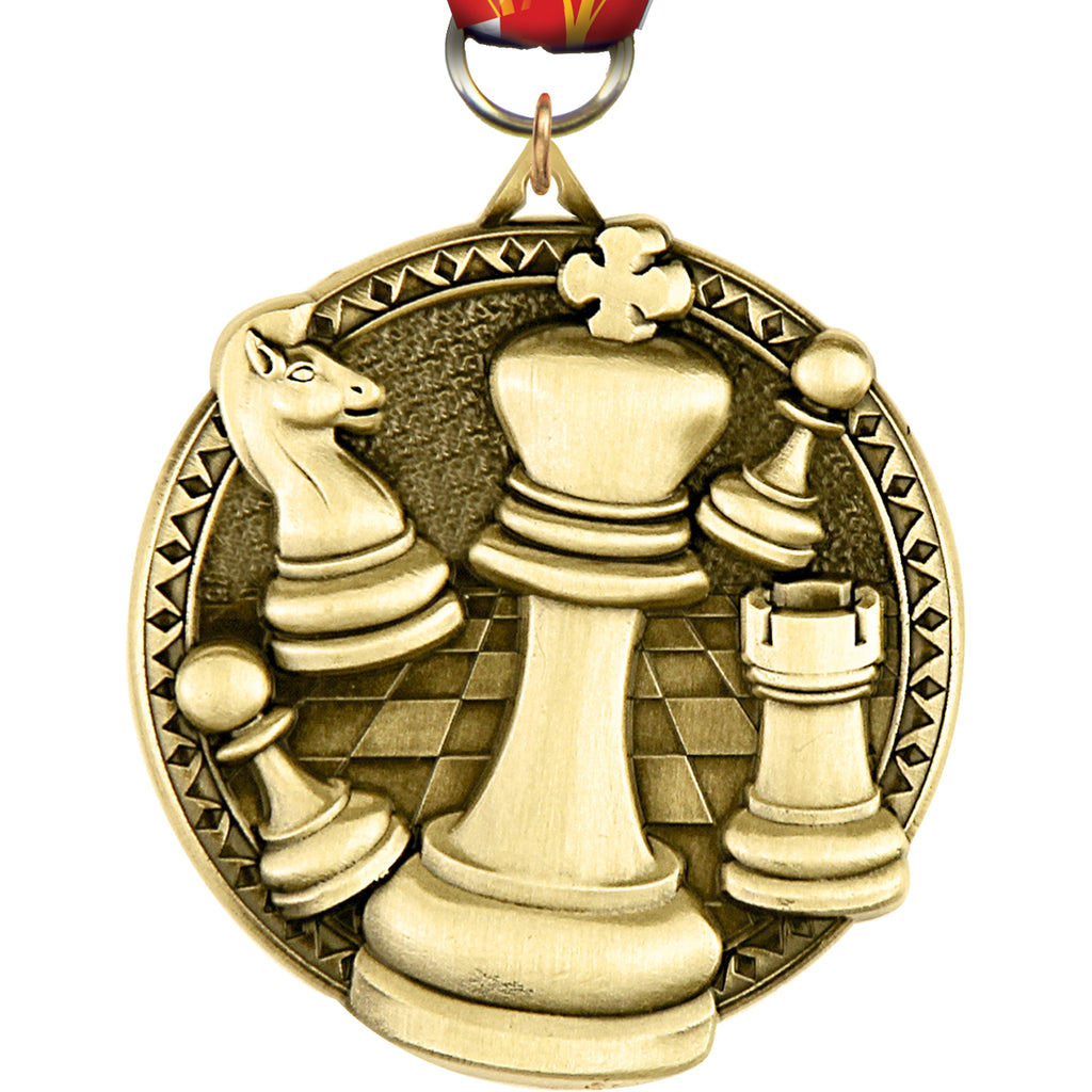 2" Chess Ultra-Impact 3-D Medal [MDTD2-CS]