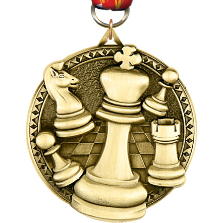 2" Chess Ultra-Impact 3-D Medal [MDTD2-CS]