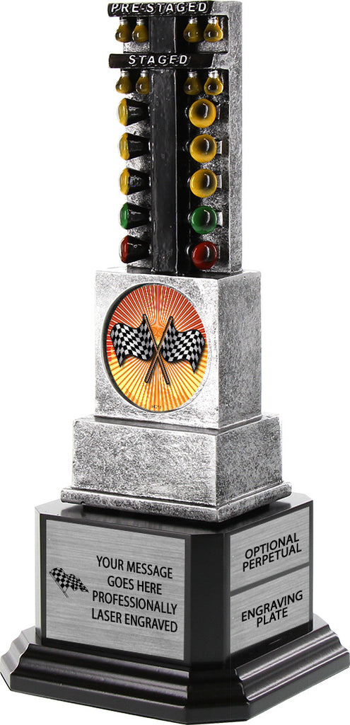 Drag Race Tree Insert Resin Trophy on Monument Bases [TSDRSMB-088]