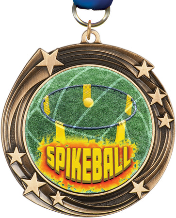 2.75 inch Antique Finish Swirling Star Insert Medal [MJ930]