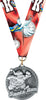 Santa Run Ultra-Impact 3-D Medal- Silver [MDTD2-SNTRN-S]