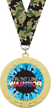 2.75" Bright Finish Wreath Insert Die-cast Medal [MJ943W-1]