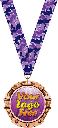 Custom Torch of Victory Insert Medal- Bronze [MXS54A-B]
