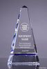 Monolith Two-Tier Award with Reflective Blue Bottom -  8 inch [CM22M-8]