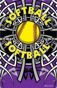 Softball- Tribal Plaque Insert [BBP-2069]