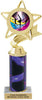 Star & Pennant Color Insert Trophy w/ Column [Ti10-P43]