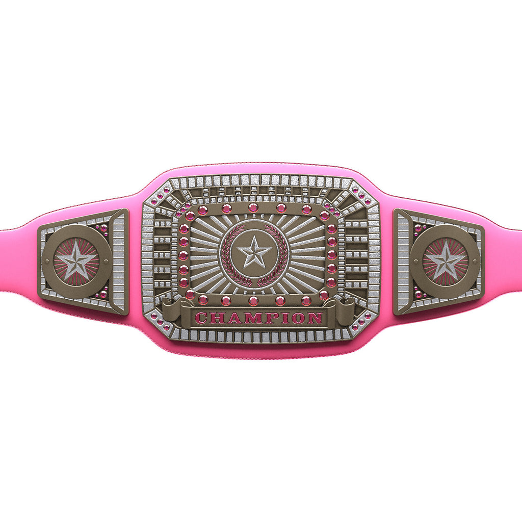Champion Award Belt - Pink & Silver [CAB-52-PNK-S]