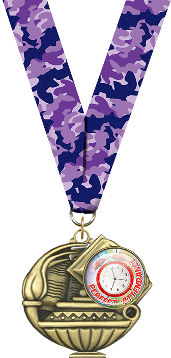 2" Perfect Attendance Insert Academic Medal [MAP2-i-PA]