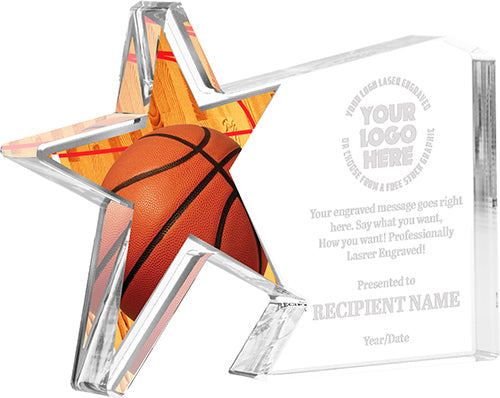 Basketball Galaxy Star Acrylic Awards