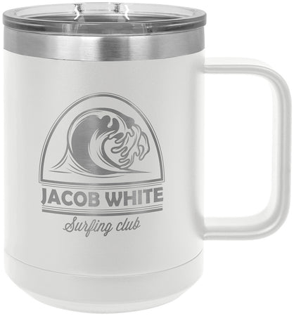 Polar Camel 15oz Handled Coffee Mug - White [DJPC10-14]