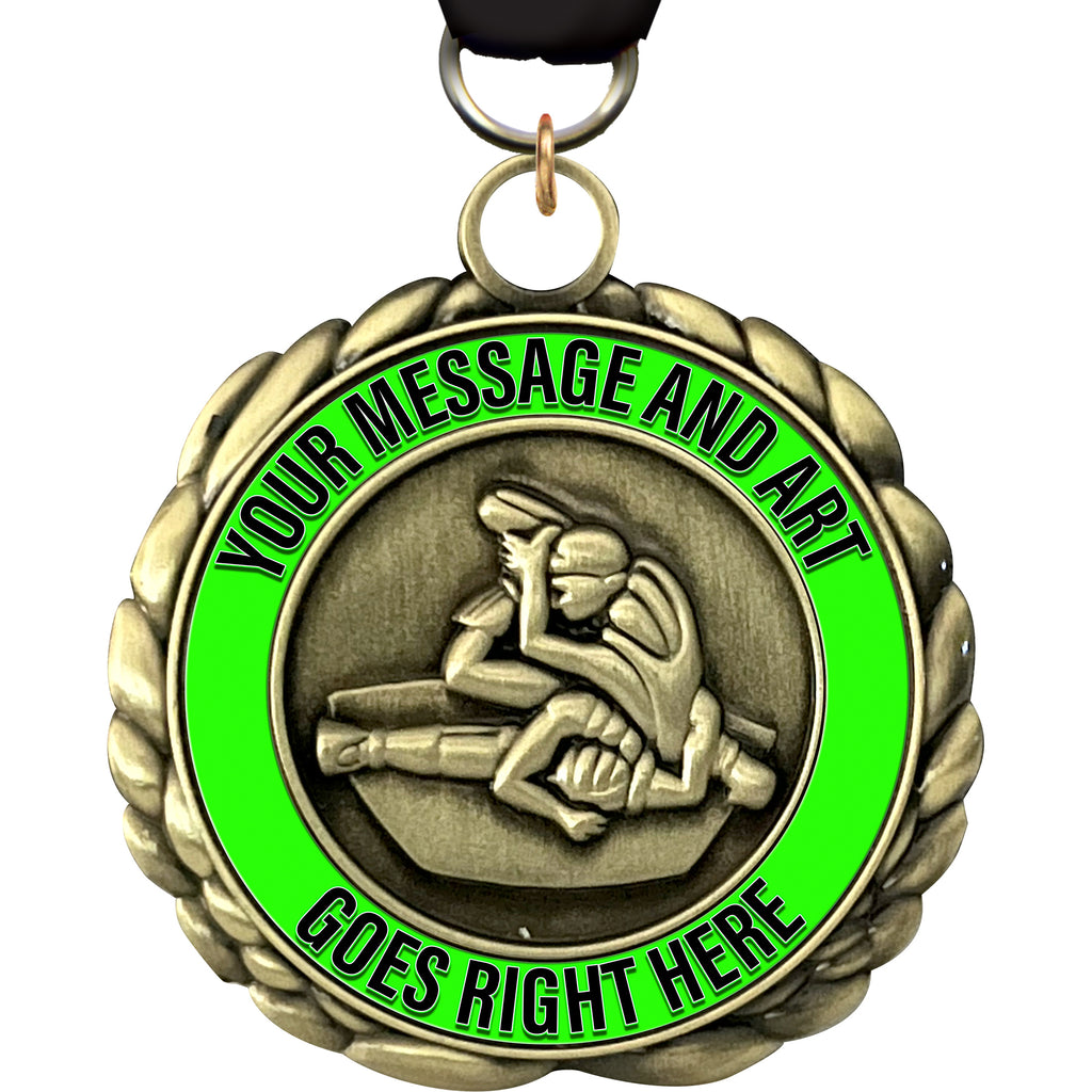 2.5" Custom Wrestling Wraparoundz Insert Medal [MXWZ2-WS]