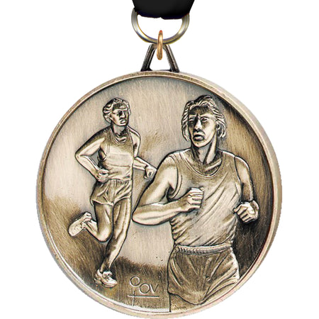 2.5 inch Premium Satin Finish Medal - Cross Country Male [MF92-CCM]