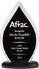 Flame Series Clear Acrylic Award with Black Silk Screened Back - 9 inch [AT821-9]