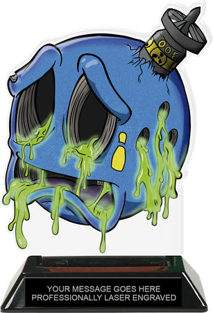 Exclusive Bowling Zomball Colorix-T Acrylic Trophy - 6.25 inch [TACR6-ZMBL-BWL-Q]