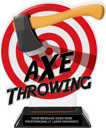 Axe Throwing Colorix-T Acrylic Trophy - 8.25 inch [TACR8-AXE-4824-Q]
