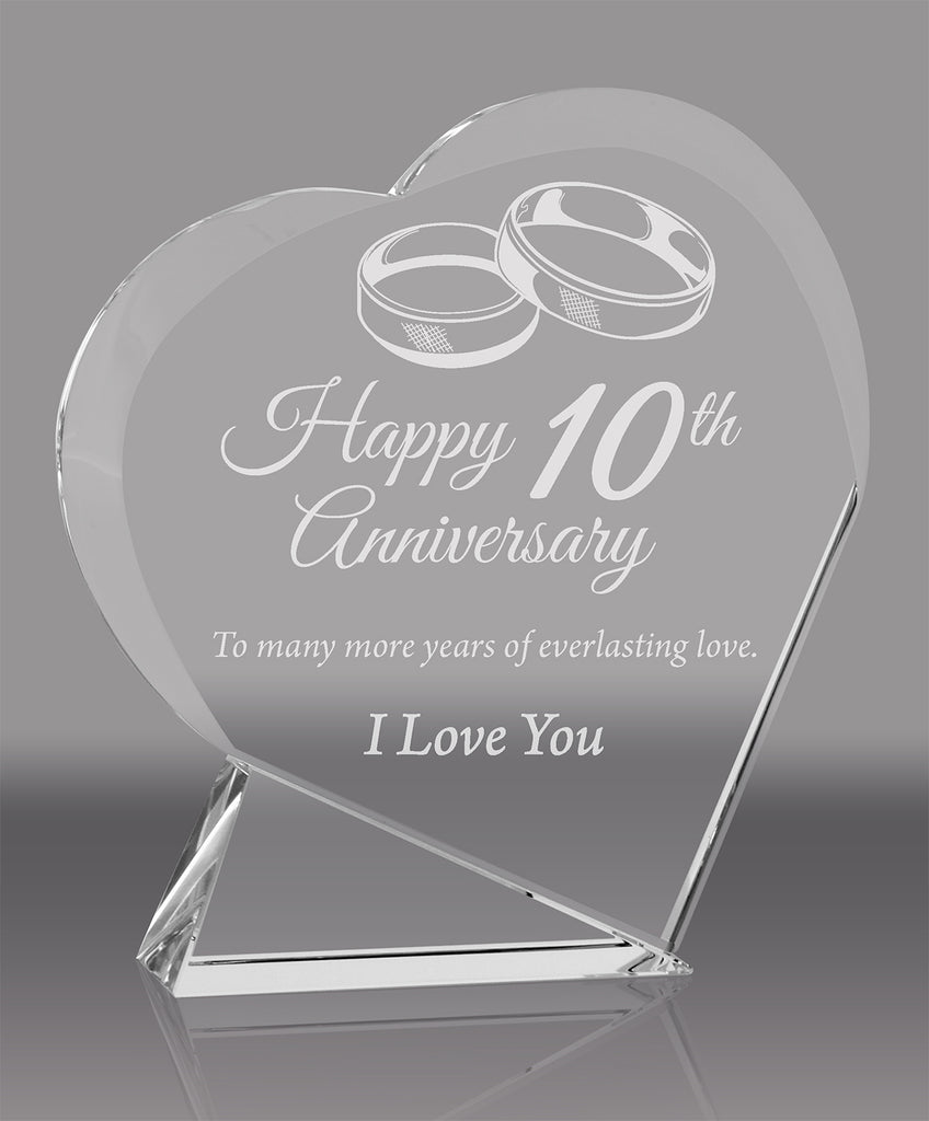 Crystal Heart on Crystal Wedge Base [CYHTB-7-X]