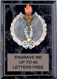 5"x7" Victory (torch) Millennium Plaque [PMC57-VY]