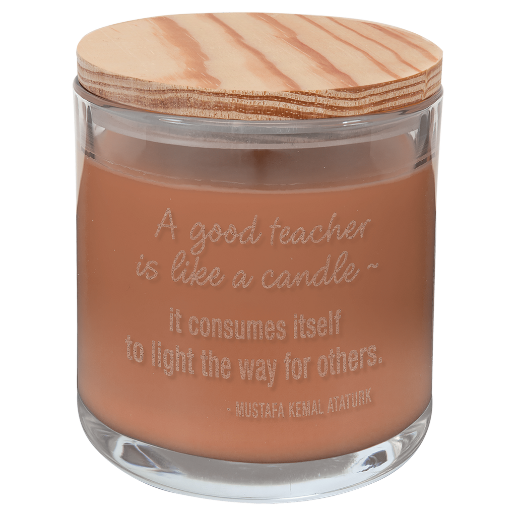 14oz Tropical Coconut Candle in Glass with Wood Lid [CJDL05-4-TC]