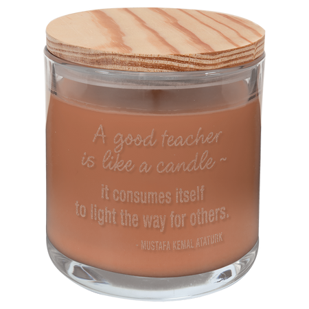 14oz Tropical Coconut Candle in Glass with Wood Lid [CJDL05-4-TC]