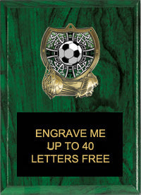 Soccer Sport Shield Plaque [PSHLD68-SC-6-x-8]