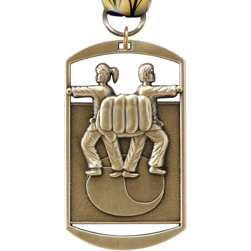 2.75" Martial Arts Dog Tag Medal [M275DT-MA]