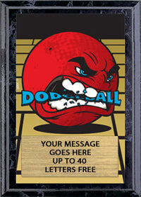 Dodgeball Full Color KRUNCH Plaque [PKRNCH5-DGBL]