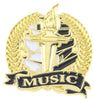 Music Academic Lapel Torch Pin [LPST105]