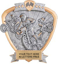 Dirt Bike Sport Legend Shield Resin Trophy [RSLS-DB]