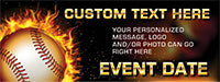 Baseball 3 x 8 Vinyl Banner- Flames [VB-BS-FLM-38]