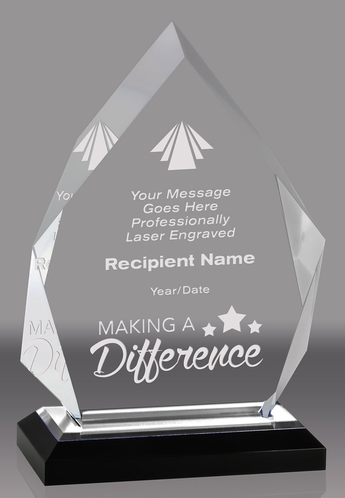 Acrylic Diamond with Reflective Silver Bottom- 7.75 inch [ADIA7-CLR]