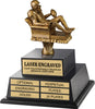Gold Finish Armchair Fantasy Football Twin Tier Perpetual Trophy [TMPP2L-AC-FFB-G]