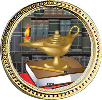 Lamp of Knowledge Round Insert Pin [P78RI-KNLAMP]