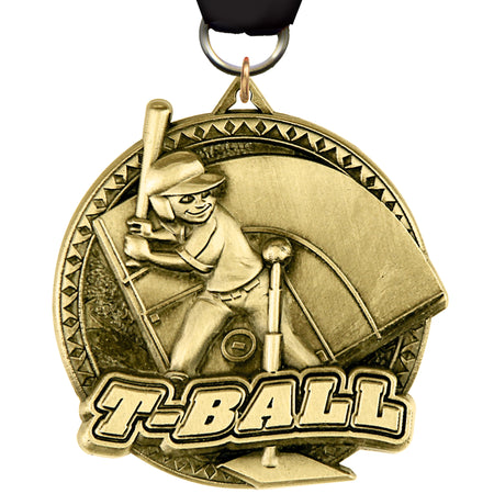 2" T-Ball Ultra-Impact 3-D Medal [MDTD2-TBALL]