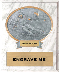 Skiing Sport Legend Oval Plaque - Male 10.5"x13" [P10SLO8-SKIM]