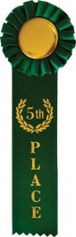 5th Place Single Streamer Rosette Ribbon [R10R1-5TH]